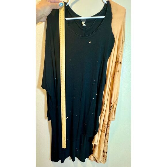 We the Free People Bleached Tie Dye Ying Yang High Low Jersey Knit Dolman Tunic - Picture 6 of 9